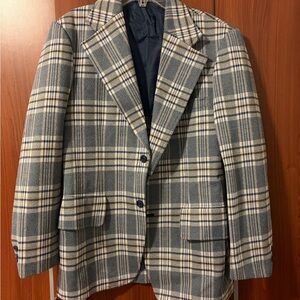 Classic Plaid Men's Blazer